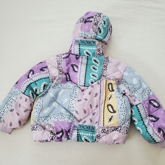 Zara Kids Multicolor Patchwork Puffer Jacket - Picture 8 of 10